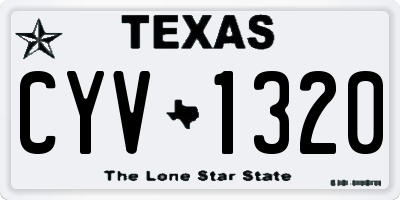 TX license plate CYV1320