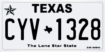 TX license plate CYV1328