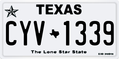 TX license plate CYV1339