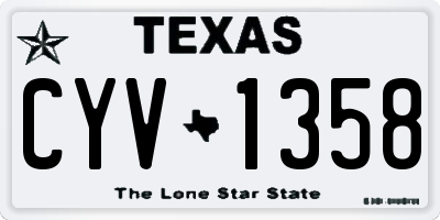TX license plate CYV1358