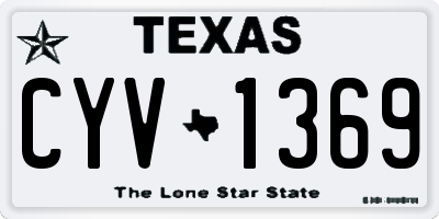 TX license plate CYV1369