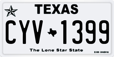 TX license plate CYV1399