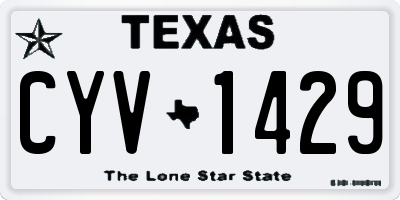 TX license plate CYV1429