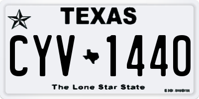 TX license plate CYV1440