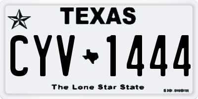 TX license plate CYV1444