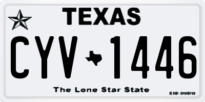 TX license plate CYV1446