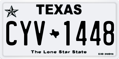 TX license plate CYV1448