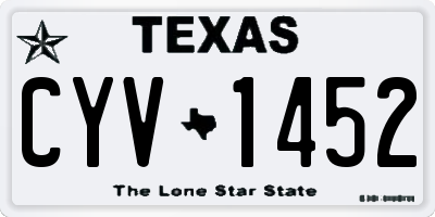 TX license plate CYV1452