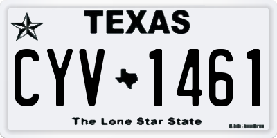 TX license plate CYV1461