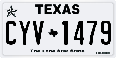 TX license plate CYV1479