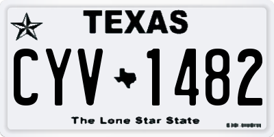 TX license plate CYV1482