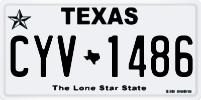 TX license plate CYV1486