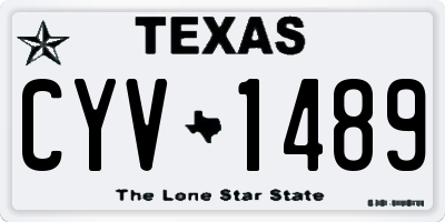 TX license plate CYV1489