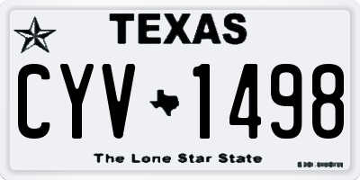 TX license plate CYV1498