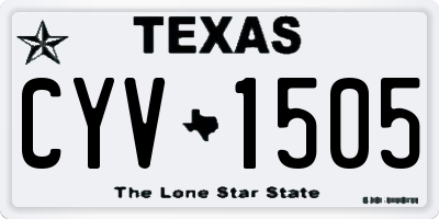 TX license plate CYV1505