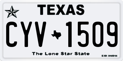 TX license plate CYV1509