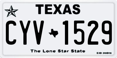 TX license plate CYV1529