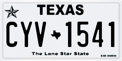TX license plate CYV1541