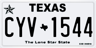 TX license plate CYV1544