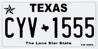 TX license plate CYV1555