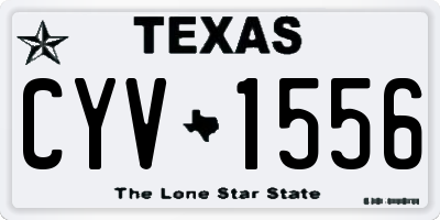 TX license plate CYV1556