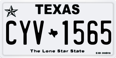 TX license plate CYV1565