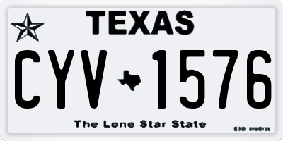 TX license plate CYV1576