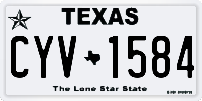 TX license plate CYV1584