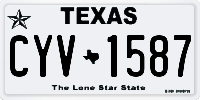 TX license plate CYV1587