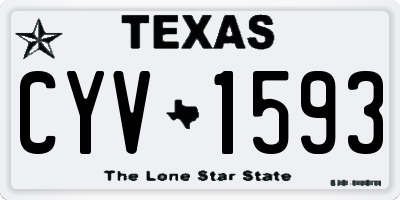 TX license plate CYV1593