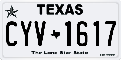 TX license plate CYV1617