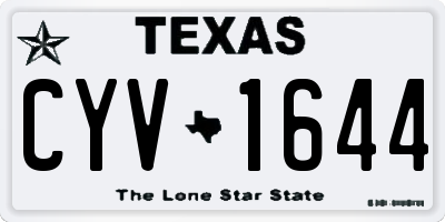 TX license plate CYV1644