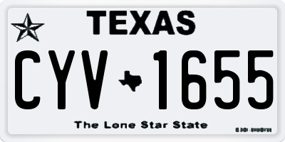 TX license plate CYV1655