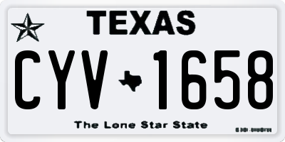 TX license plate CYV1658