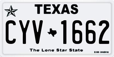 TX license plate CYV1662