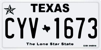 TX license plate CYV1673