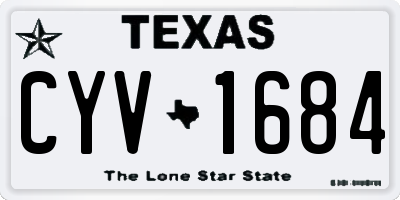TX license plate CYV1684