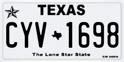 TX license plate CYV1698