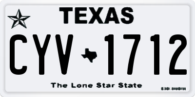 TX license plate CYV1712