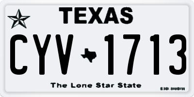 TX license plate CYV1713