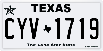 TX license plate CYV1719