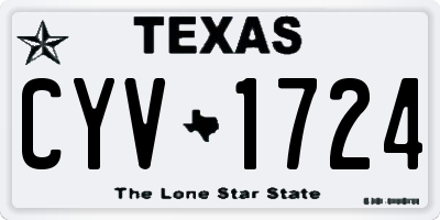 TX license plate CYV1724