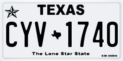 TX license plate CYV1740