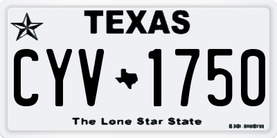 TX license plate CYV1750