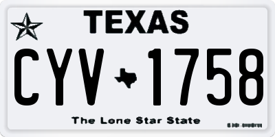 TX license plate CYV1758
