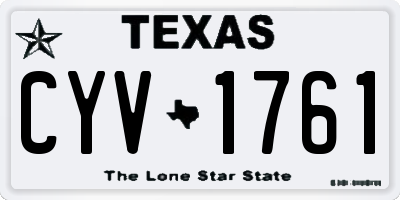 TX license plate CYV1761