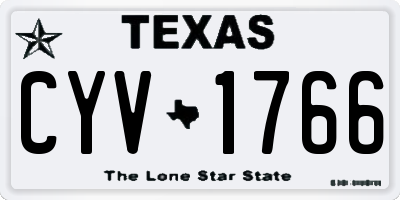 TX license plate CYV1766