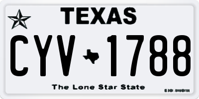 TX license plate CYV1788