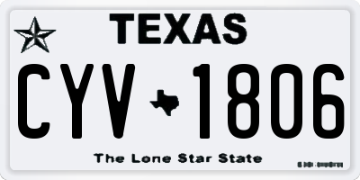 TX license plate CYV1806