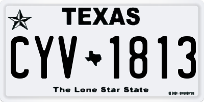 TX license plate CYV1813